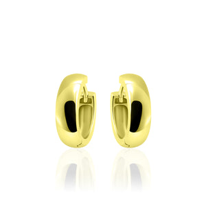 Sterling Silver vermeil 18mm Huggie earrings