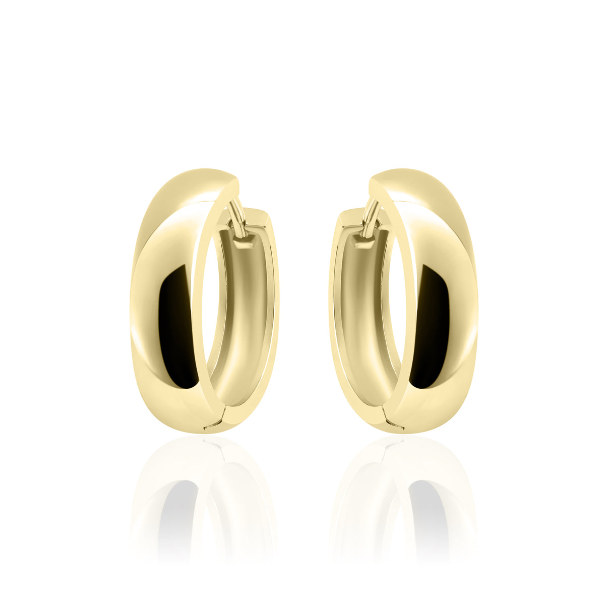 Gold Vermeil Huggie Hoop Earrings - Large