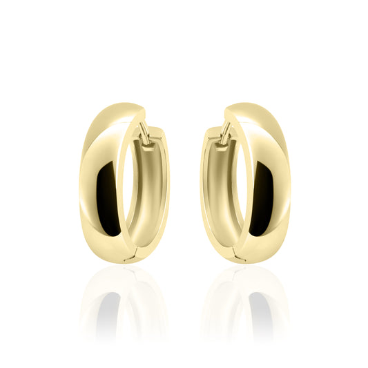 Gold Vermeil Huggie Hoop Earrings - Large
