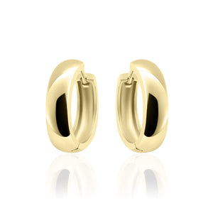 Sterling Silver vermeil 22mm Huggie earrings