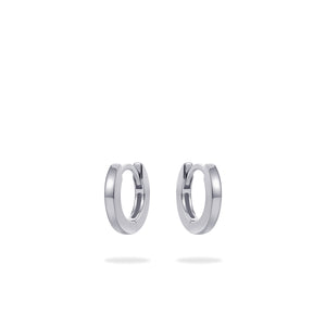 Sterling Silver small round Huggie hoop earrings