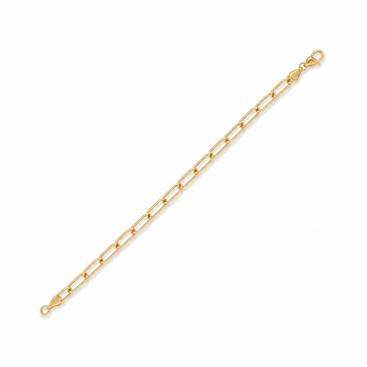 Gold Vermeil Paperclip Link Bracelet