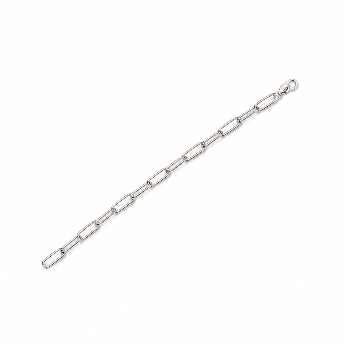 Sterling Silver Paperclip Link Bracelet