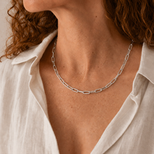 Load image into Gallery viewer, Sterling Silver Paperclip Link Necklace
