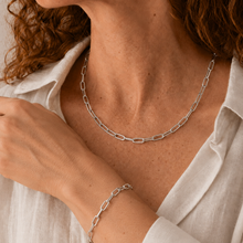 Load image into Gallery viewer, Sterling Silver Paperclip Link Necklace
