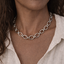 Load image into Gallery viewer, Sterling Silver Chunky Oval Link Necklace

