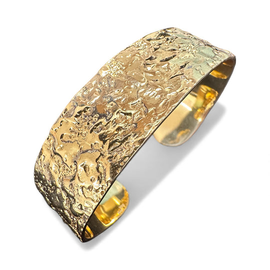 Gold Vermeil Textured Torq Bangle