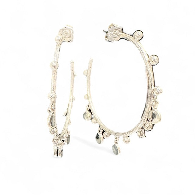 Sterling Silver Large Statement Hoop Earrings