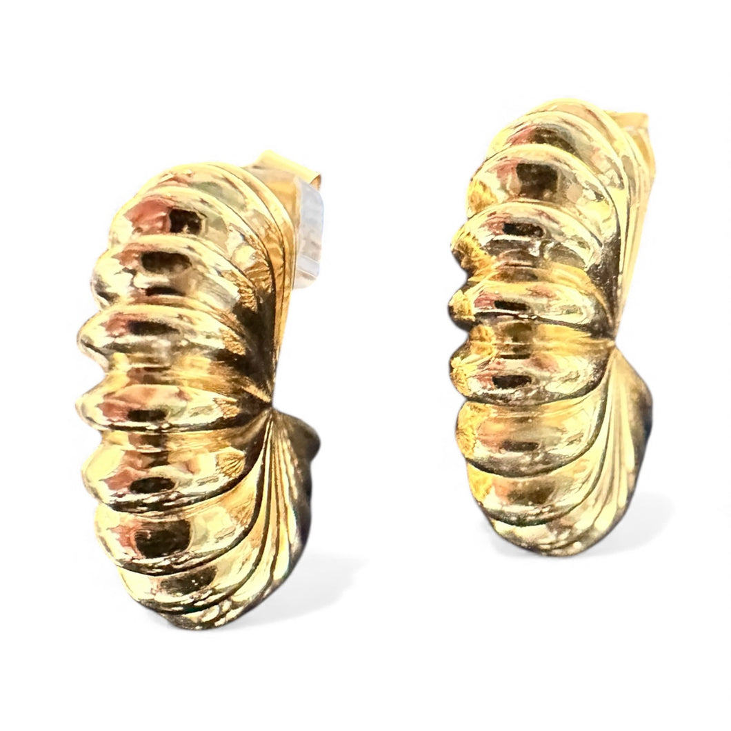 Gold Vermeil Fan Earrings