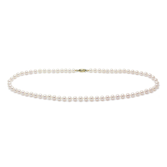 6mm Cultured Pearl Necklace with 9ct Yellow Gold clasp