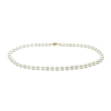 Load image into Gallery viewer, 7mm Cultured Pearl Necklace with 9ct Yellow Gold clasp
