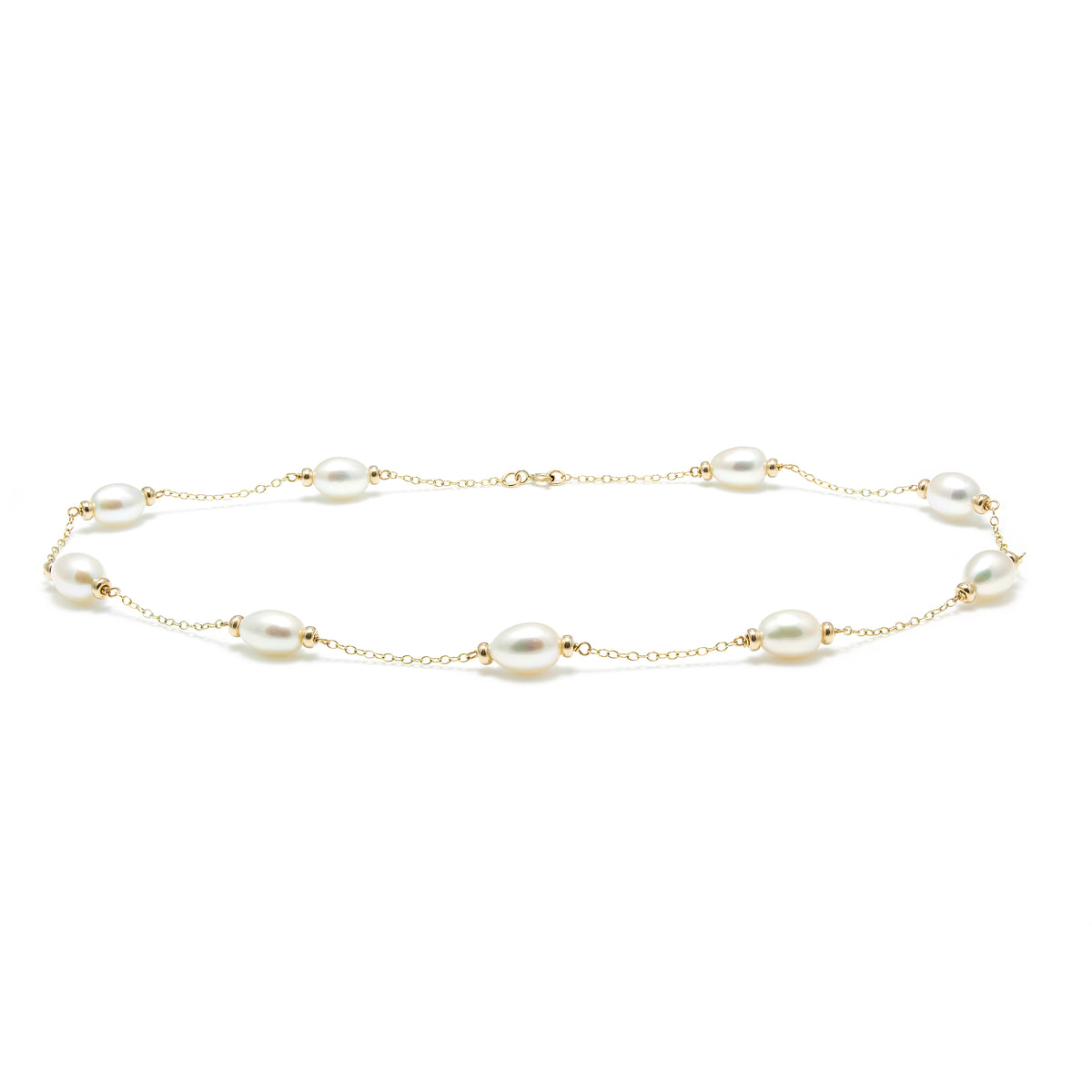Baroque Pearl Necklace 18" on 9ct Yellow Gold chain