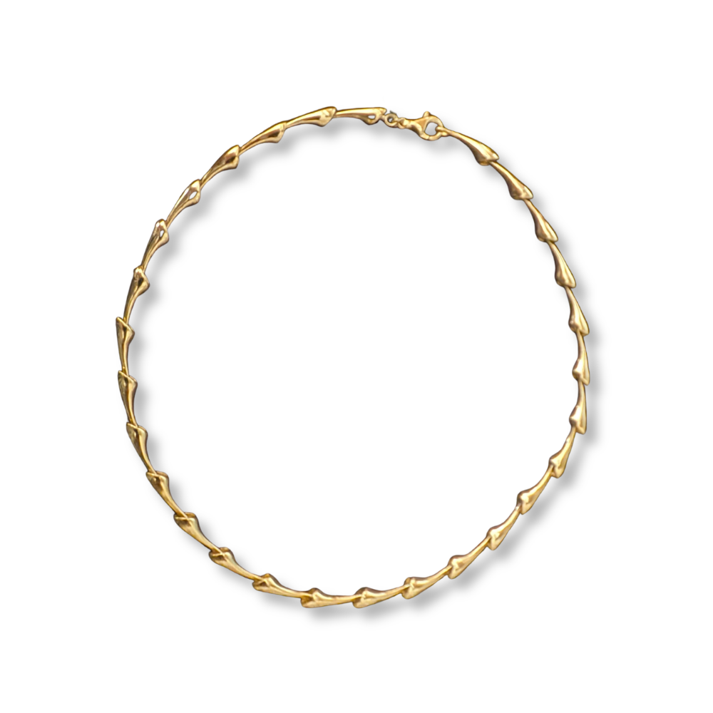Gold Vermeil Honeysuckle Sculptural Necklace