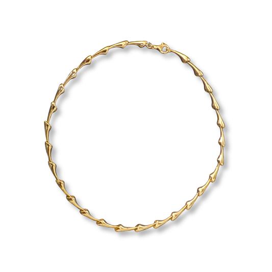 Gold Vermeil Honeysuckle Sculptural Necklace