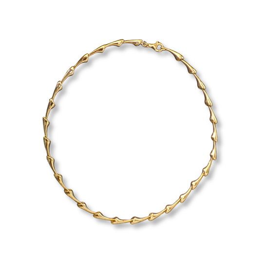 Gold Vermeil Honeysuckle Sculptural Necklace