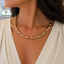 Load image into Gallery viewer, Gold Vermeil Honeysuckle Sculptural Necklace
