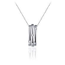 Load image into Gallery viewer, Sterling Silver CZ Pendant and Chain
