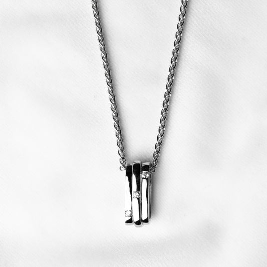 Sterling Silver Cubic Zirconia Pendant, view 2