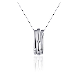 Sterling Silver CZ Pendant and Chain
