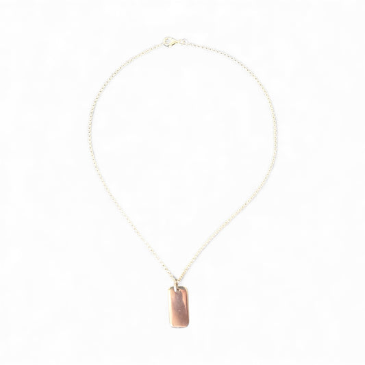 Sterling Silver Dog Tag and Chain