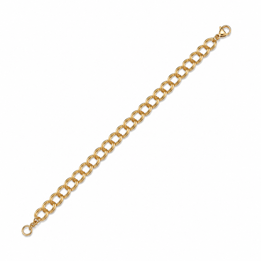 Gold Vermeil Double Oval Link Bracelet