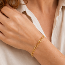 Load image into Gallery viewer, Gold Vermeil Double Oval Link Bracelet
