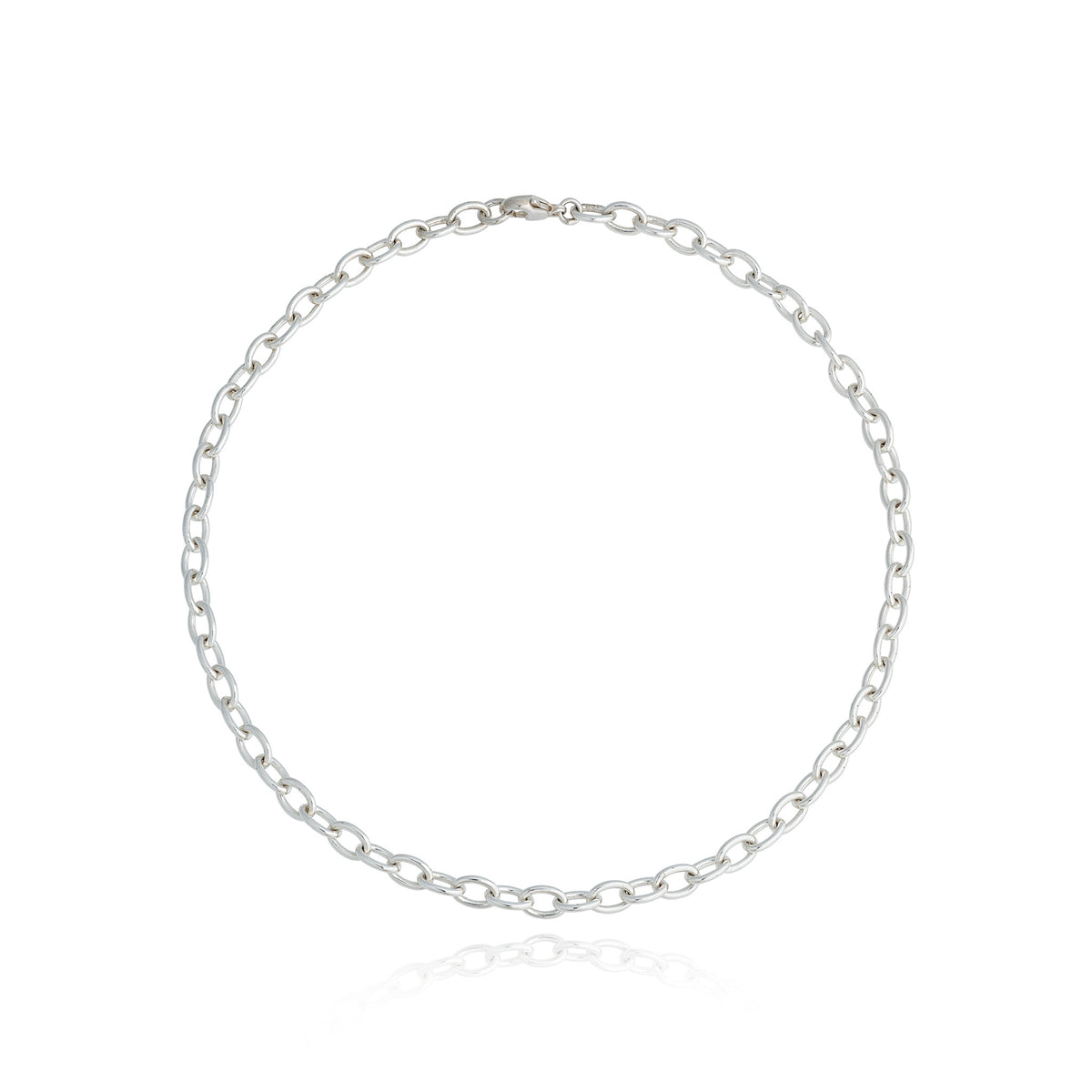 Urban Armour 16” Sterling Silver Navette Trace link Necklace