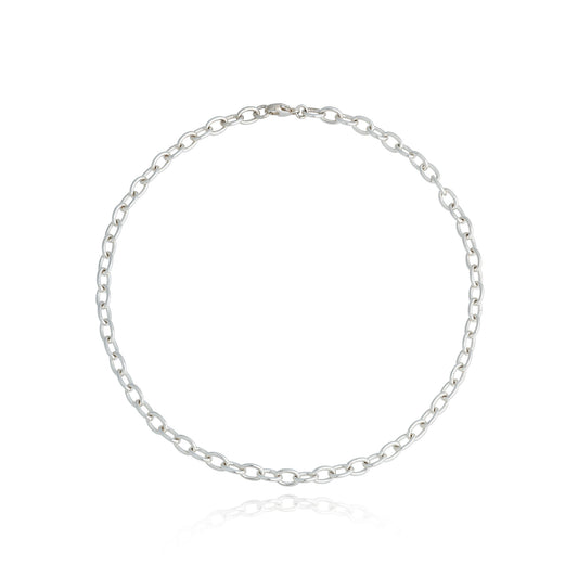 Urban Armour 16” Sterling Silver Navette Trace link Necklace