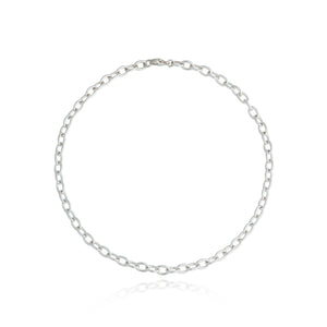 Urban Armour Sterling Silver 16" Navette Trace link Necklace