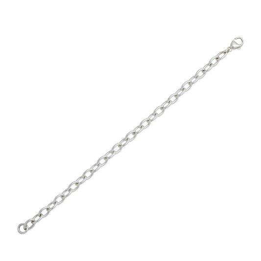 Urban Armour 7" Sterling Silver Navette Trace link Bracelet
