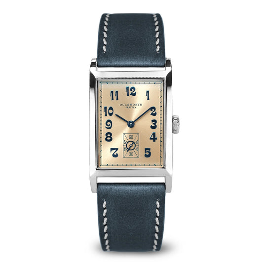 Parker Quartz Pink dial Blue leather strap