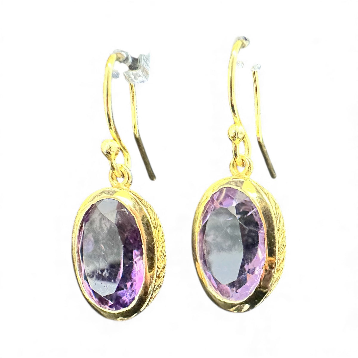 Amethyst Gold Vermeil Drop Earrings