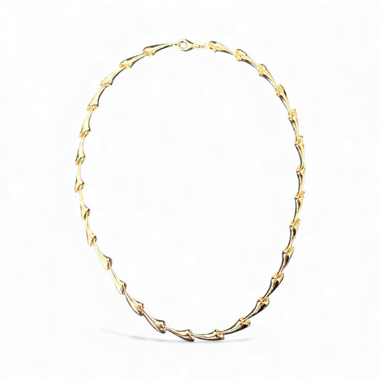 Gold Vermeil Honeysuckle Sculptural Necklace, view 3