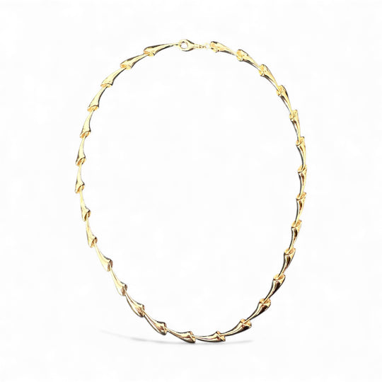 Gold Vermeil Honeysuckle Sculptural Necklace, view 3