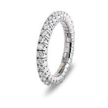 Load image into Gallery viewer, Diamond Stretch Full Eternity Ring in White Gold
