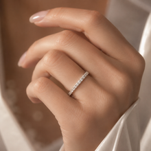 Load image into Gallery viewer, Diamond Stretch Full Eternity Ring in White Gold
