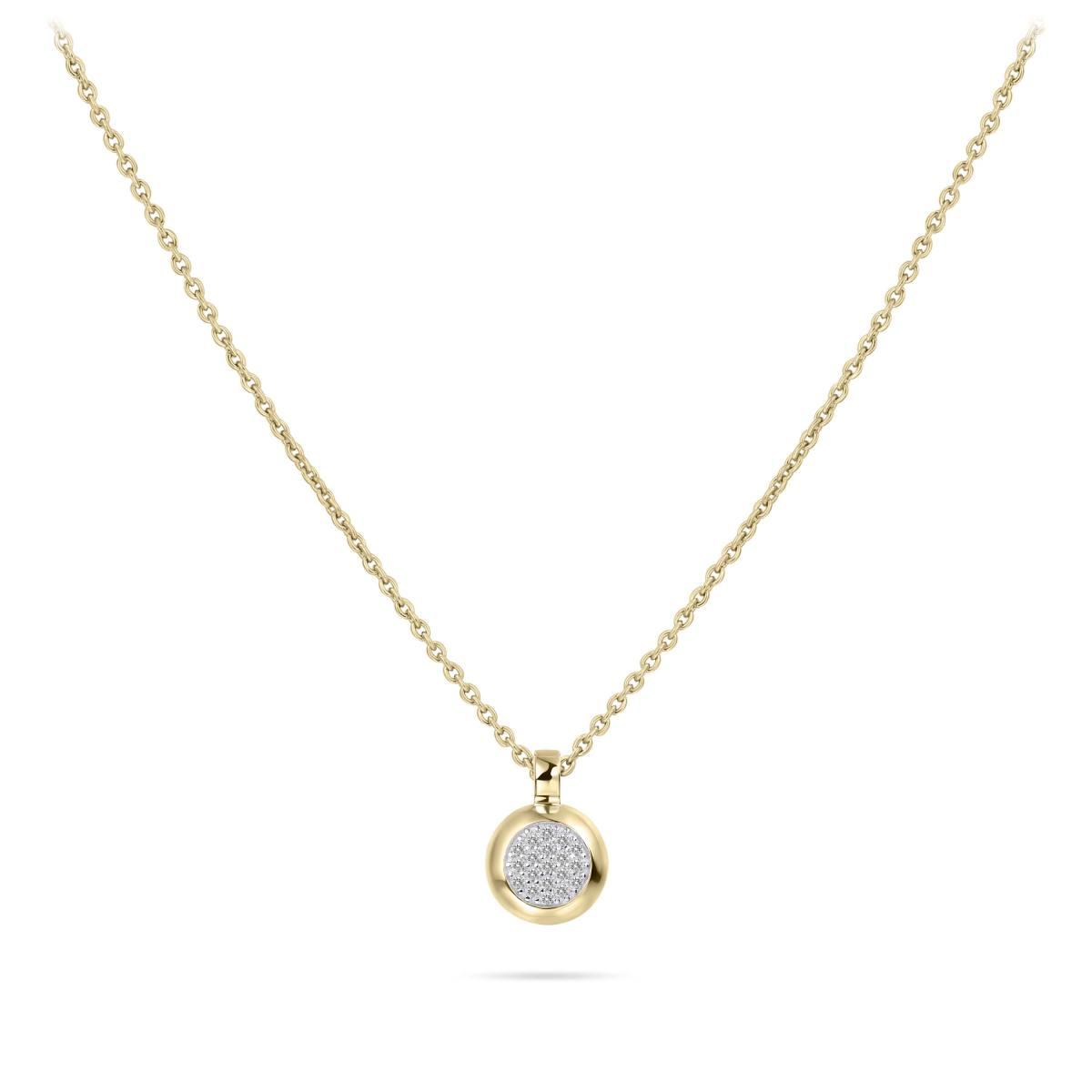 Sterling Silver Vermeil Cubic Zirconia Pendant
