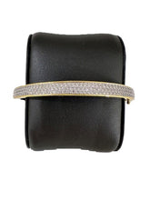 Load image into Gallery viewer, Vermeil Sterling Silver pave set cz Hinged Bangle
