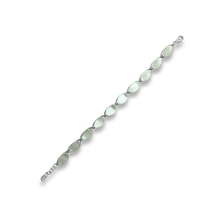 Load image into Gallery viewer, Sterling Silver Satin Marquise Link Bracelet
