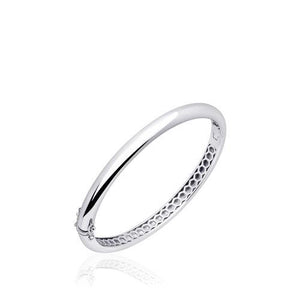 6mm Wide Sterling Silver Hinged Bangle