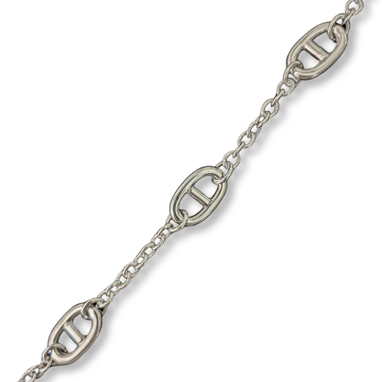 Sterling Silver Long Link Chain Necklace, view 3