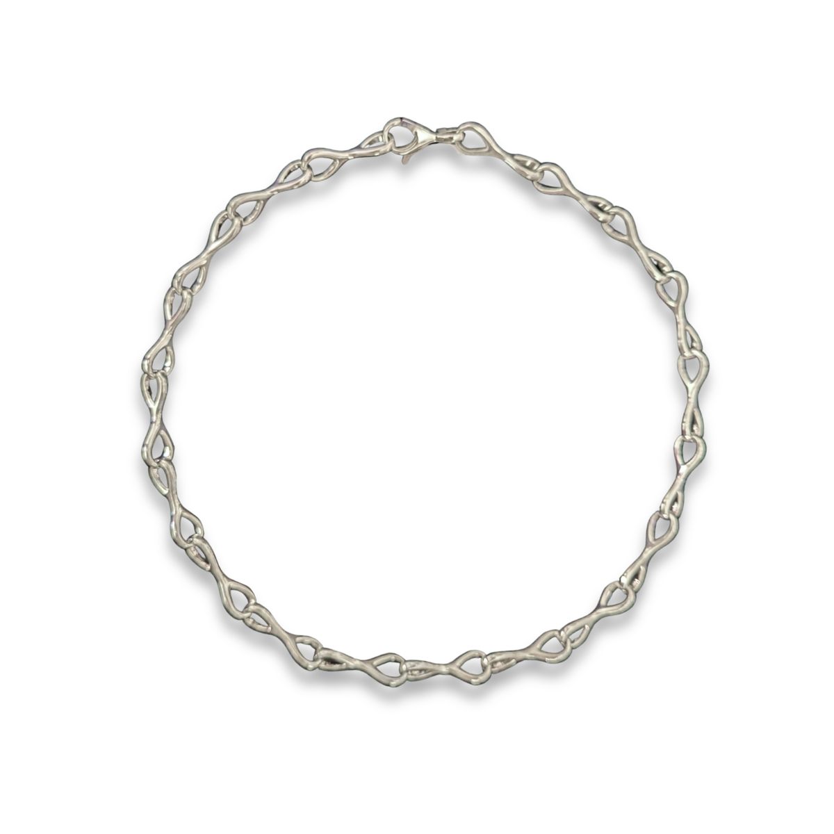 Sterling Silver Twisted Infinity Collar Necklace