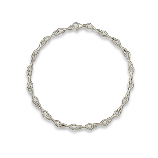 Sterling Silver Twisted Infinity Collar Necklace