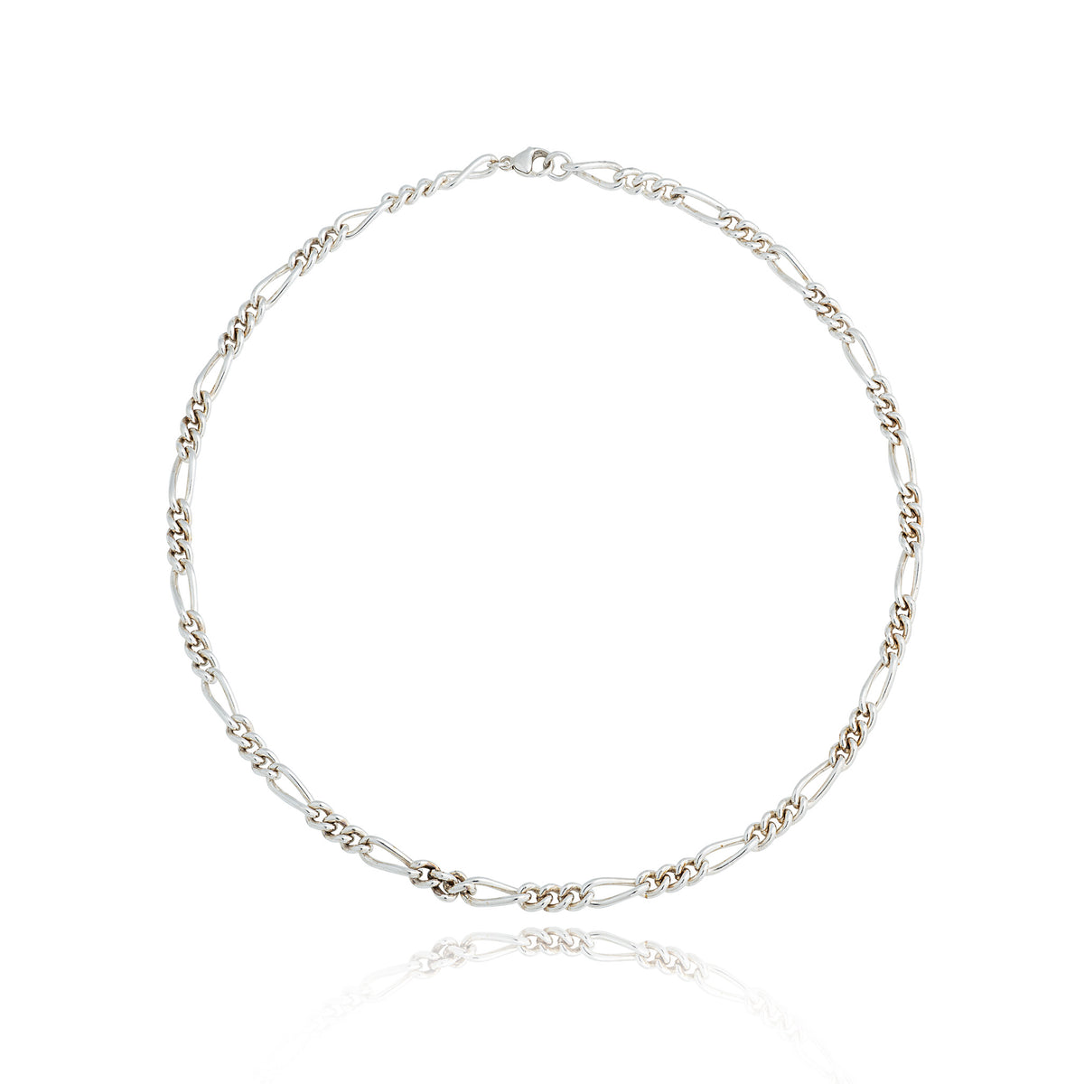 Urban Armour Sterling Silver 20" long Figaro link Necklace