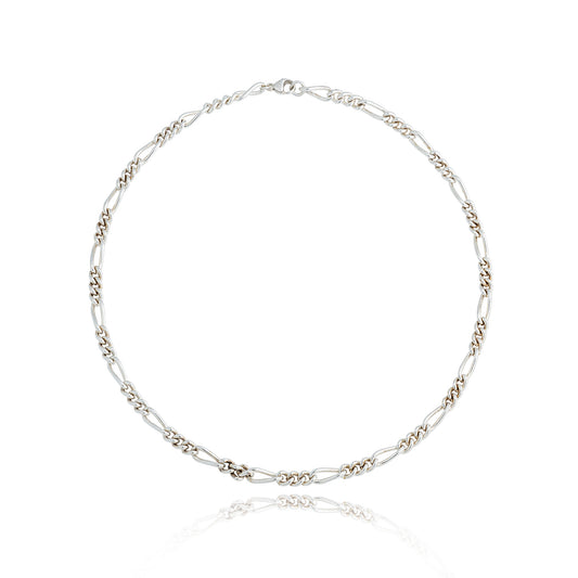 Urban Armour Sterling Silver 20" long Figaro link Necklace