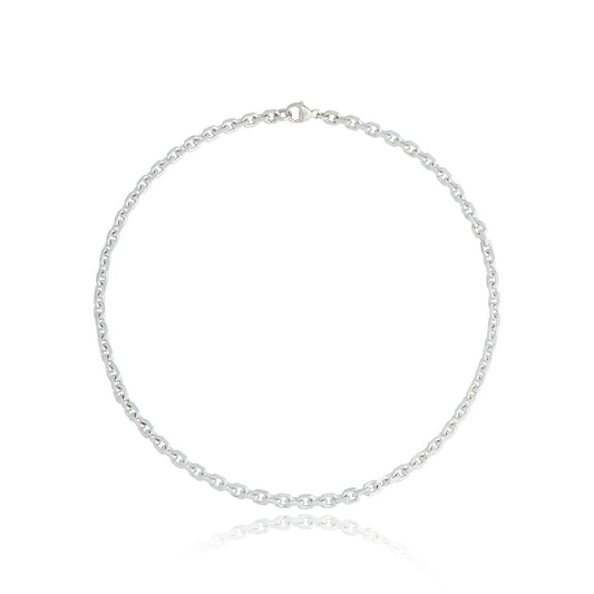 Urban Armour Sterling Silver 17" Knife Edge Trace link necklace