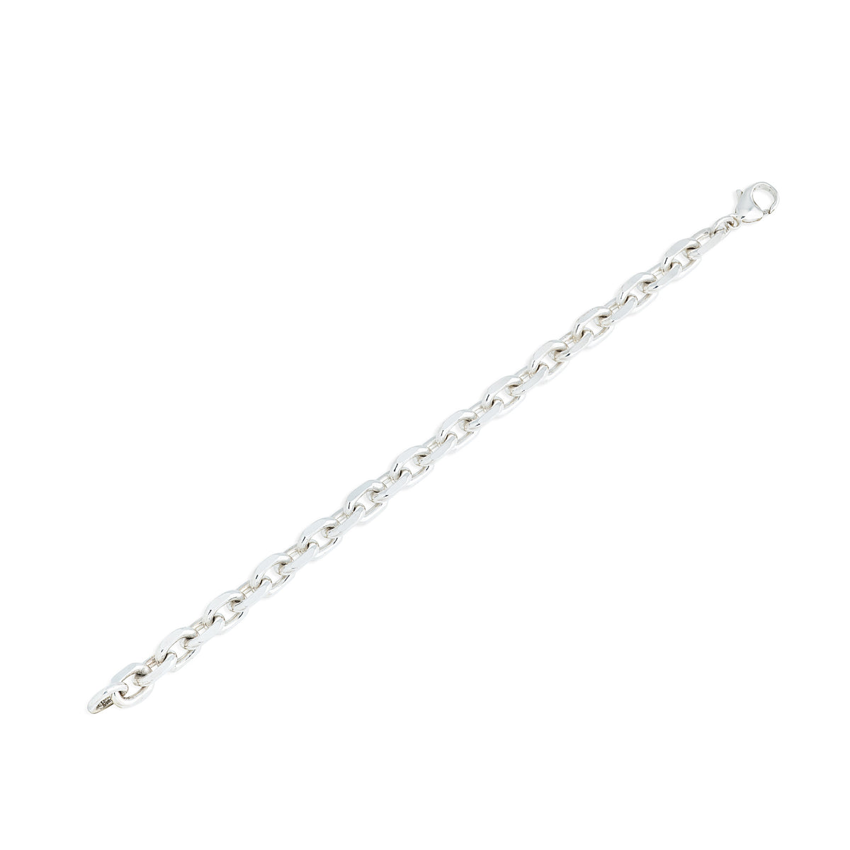 Urban Armour Sterling Silver Heavy 8.5" Knife Edge Trace Link Bracelet