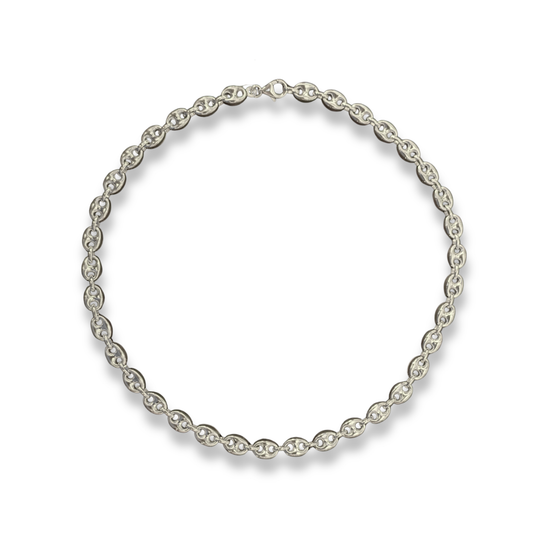 Sterling Silver Open Link Collar Necklace