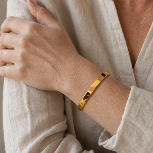 Gold Vermeil Tapered Torq Bangle, view 2