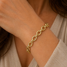 Load image into Gallery viewer, Gold Vermeil Chunky Round Link Bracelet
